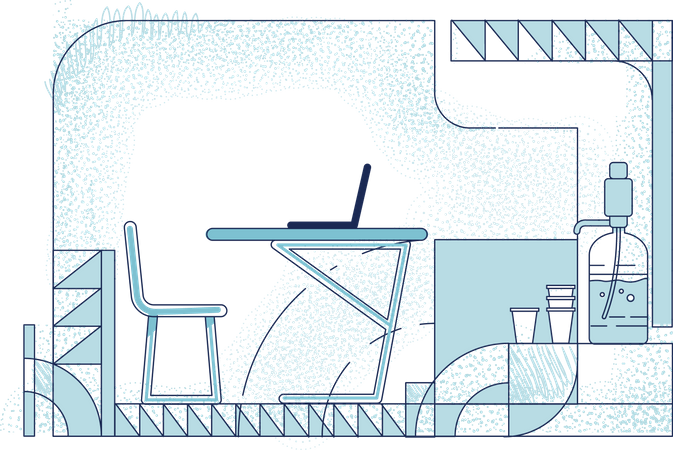 Escritório do empregador  Ilustração