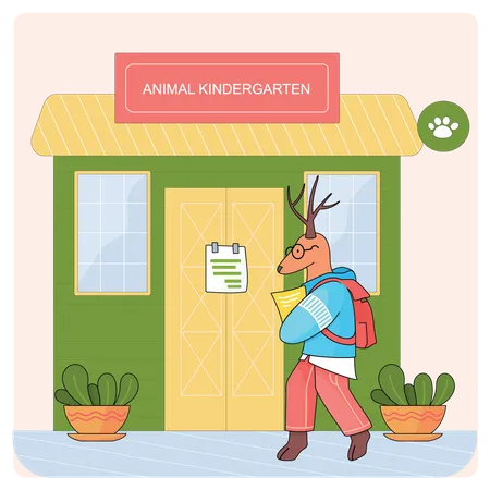 Escuela de adiestramiento de mascotas  Ilustración