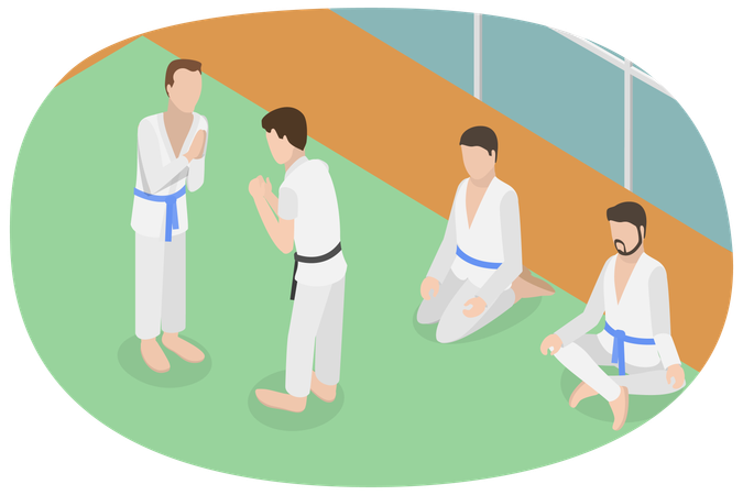 Escuela de kung-fu  Ilustración