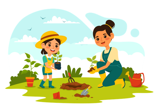 Esforços ecológicos  Ilustração