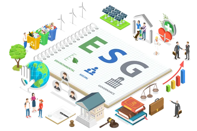 Esg Environmental Social Governance  Illustration