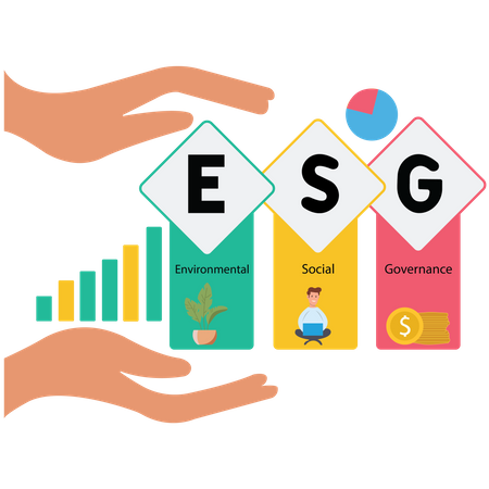 ESG Socially responsible investing Illustration