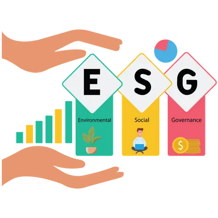 ESG Socially responsible investing Illustration