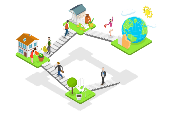 Esg Sustainable Development  Illustration