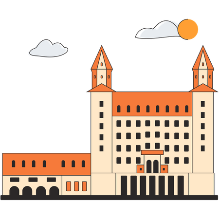 Eslováquia - Castelo de Bratislava  Ilustração