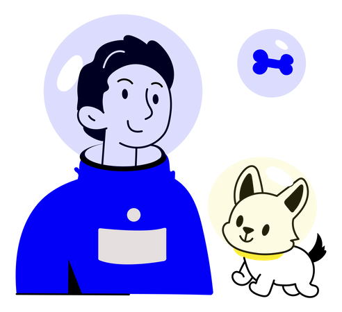 Chien de l'espace  Illustration