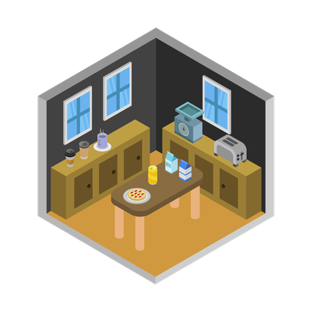 Espace cuisine  Illustration