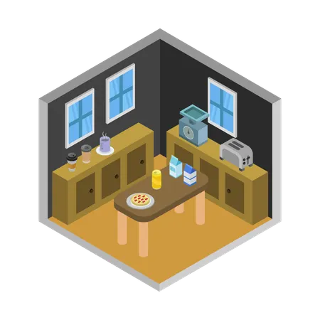 Espace cuisine  Illustration