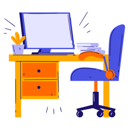 Espace de travail PC  Illustration