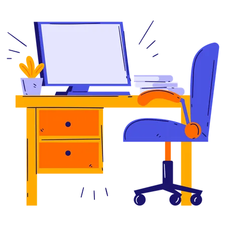 Espace de travail PC  Illustration