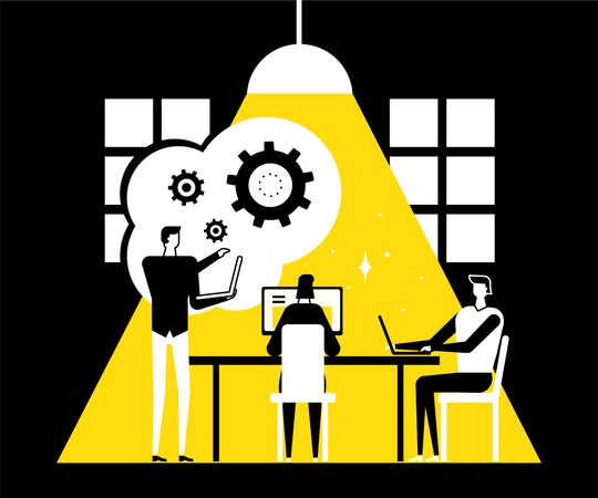 Espacio de trabajo conjunto  Ilustración