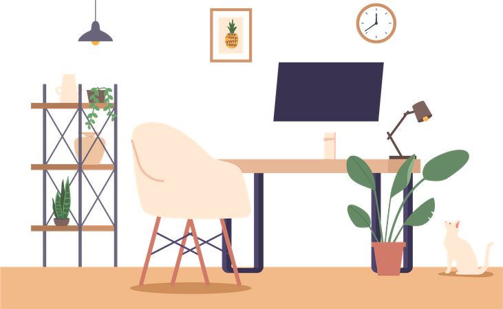 Espacio de trabajo funcional  Ilustración