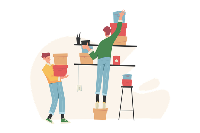 Espaço de armazenamento  Ilustração
