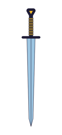 Espada de aço medieval  Ilustração