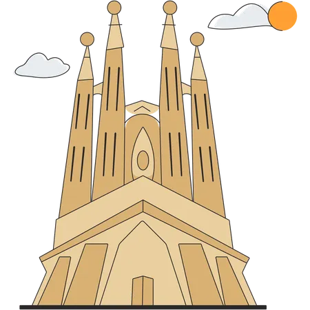 Espagne - Sagrada Familia  Illustration