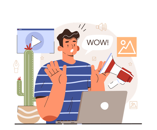 Espanto como resposta à publicação  Illustration