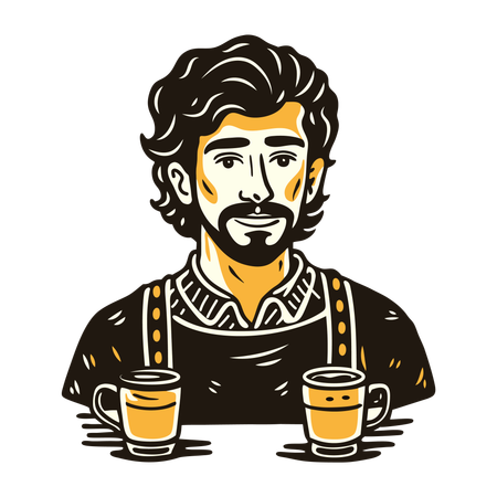 Especialista em café expresso  Ilustração