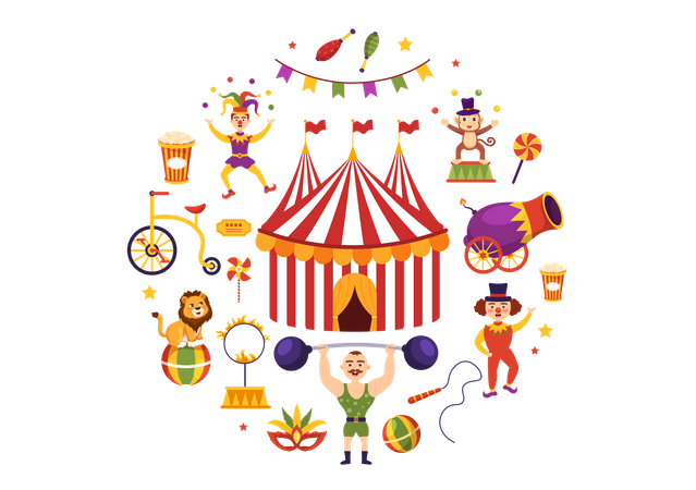 Espectáculo de circo  Ilustración