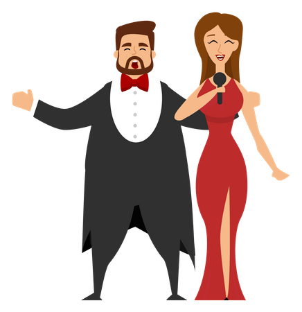 Espectáculo de premios de presentación de celebridades  Ilustración