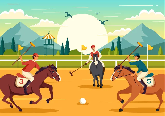 Esporte a cavalo  Ilustração