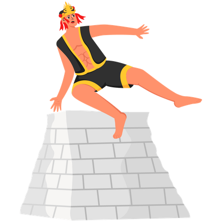 Esportes de salto em pedra  Ilustração