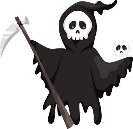 Esqueleto fantasma de Halloween  Ilustración
