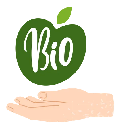 Verzehr von Bio-Lebensmitteln  Illustration