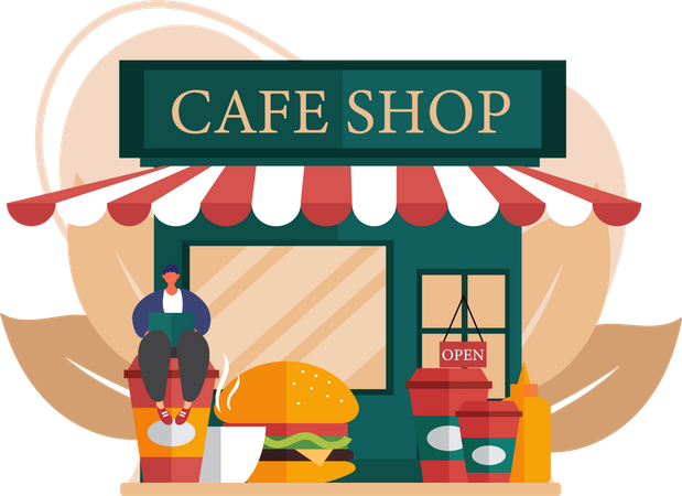 Essen Café  Illustration