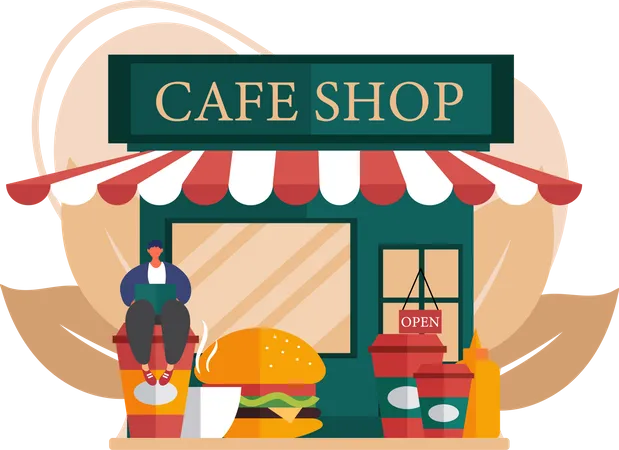 Essen Café  Illustration