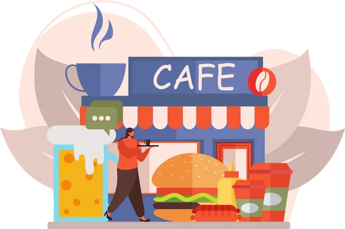 Essen Café  Illustration