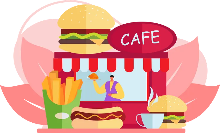 Essen Café  Illustration