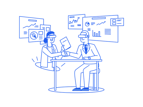 Establish Virtual Business Relationships  Illustration