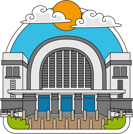 Estação Kota em Jacarta  Ilustração