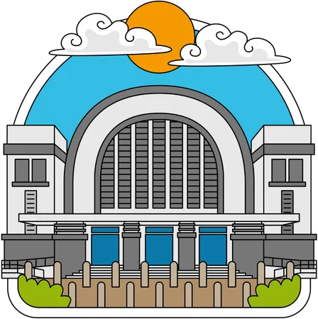 Estação Kota em Jacarta  Ilustração