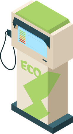Estación de carga ecológica  Ilustración