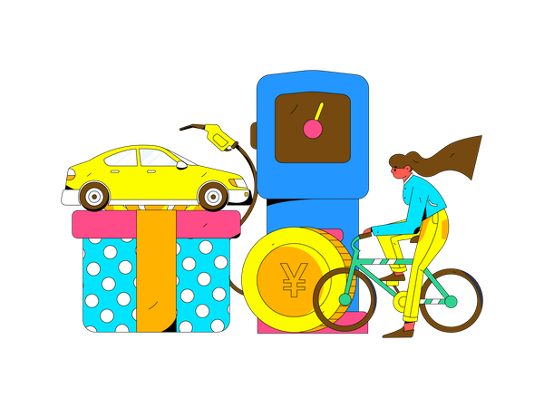 Gasolinera  Ilustración