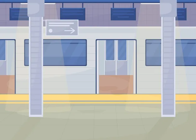 Estación de metro  Ilustración