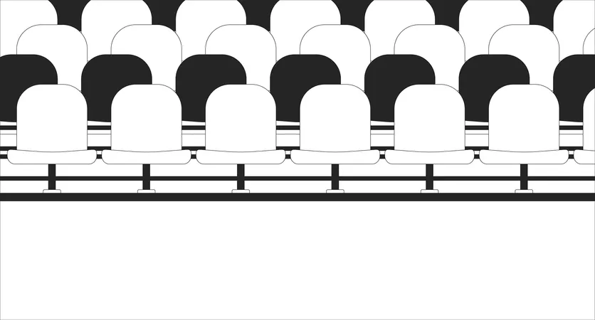 Arquibancadas do estádio  Ilustração