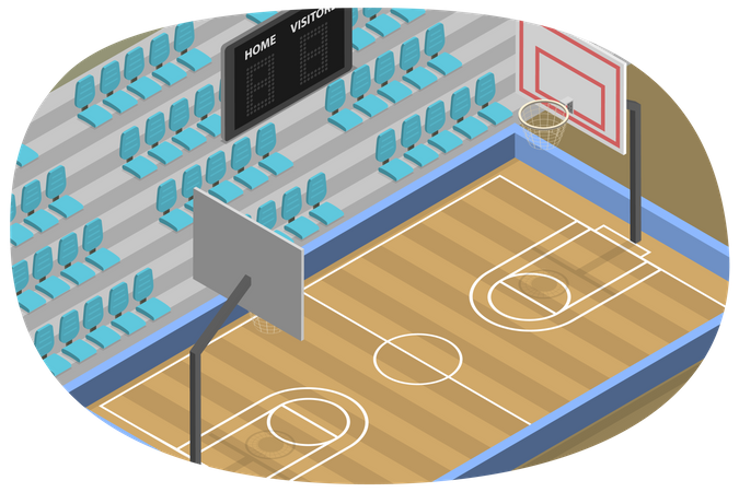 Estádio de basquete  Ilustração