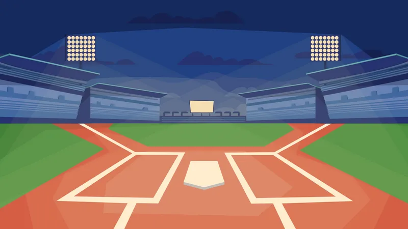 Estadio de baseball  Ilustración