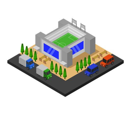 Estadio de fútbol  Ilustración