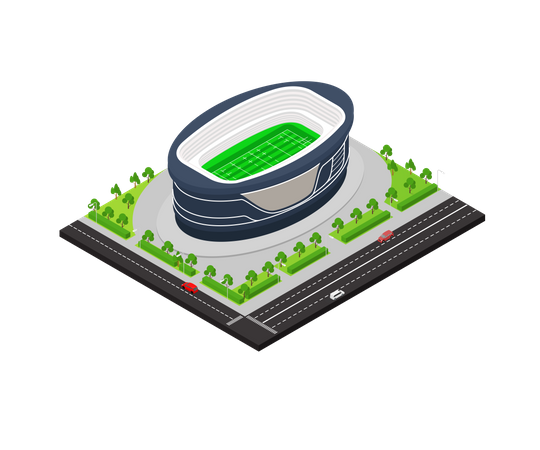 Estádio de futebol  Ilustração
