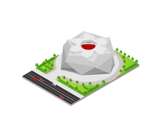 Estádio de Futebol Mercedes-Benz  Ilustração