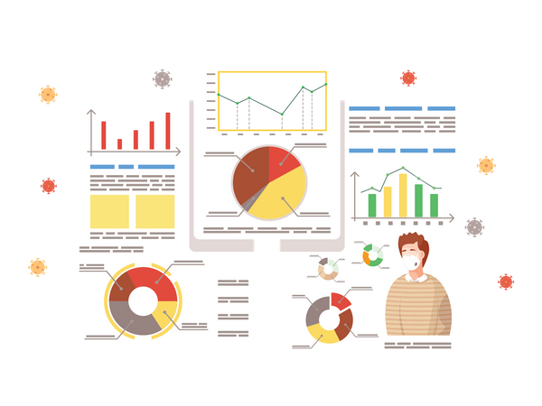 Estadísticas de coronavirus  Ilustración