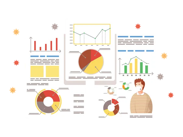 Estadísticas de coronavirus  Ilustración