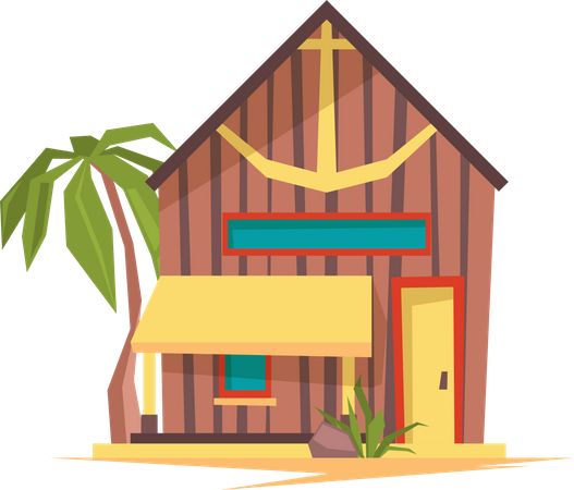 Estancia en la playa  Ilustración
