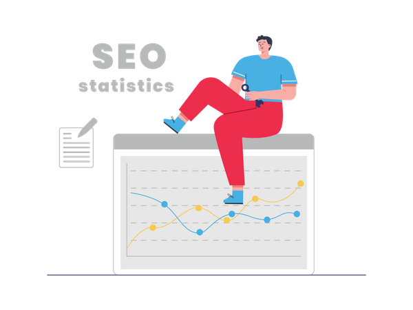 Estatísticas de SEO  Ilustração