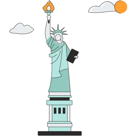 Estados Unidos - Estátua da Liberdade  Ilustração