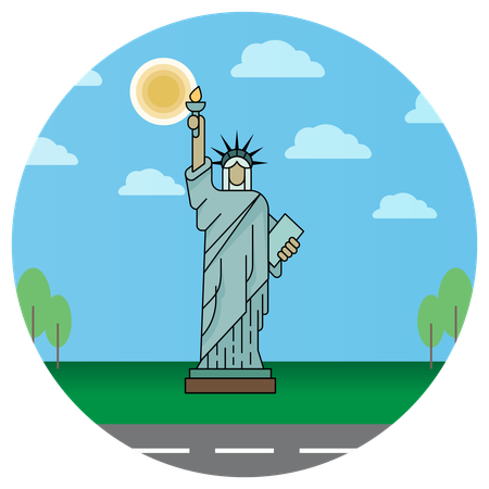 Estátua da Liberdade EUA Nova York  Ilustração