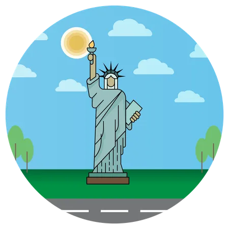 Estátua da Liberdade EUA Nova York  Ilustração